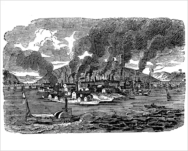 General view of Pittsburgh, Pennsylvania, USA, 1833