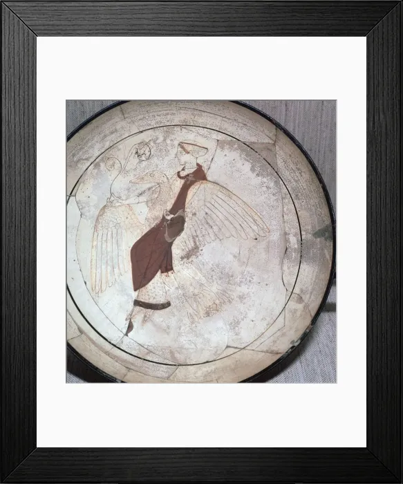 Framed Print : Detail of a kylix showing Aphrodite riding on a goose, 5th century BC. Artist: Pistoxenos painter Framed Print : Detail of a kylix showing Aphrodite riding on a goose, 5th century BC. Artist: Pistoxenos painter