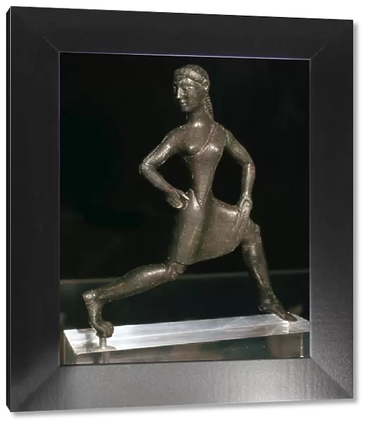 Greek bronze of a girl runner, 6th century BC