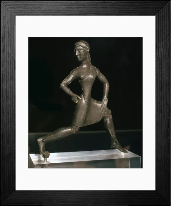 Framed Print : Greek bronze of a girl runner, 6th century BC Framed Print : Greek bronze of a girl runner, 6th century BC