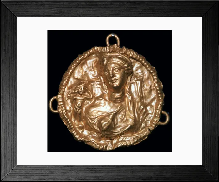 Framed Print : Greek pendant with bust of Aphrodite Framed Print : Greek pendant with bust of Aphrodite