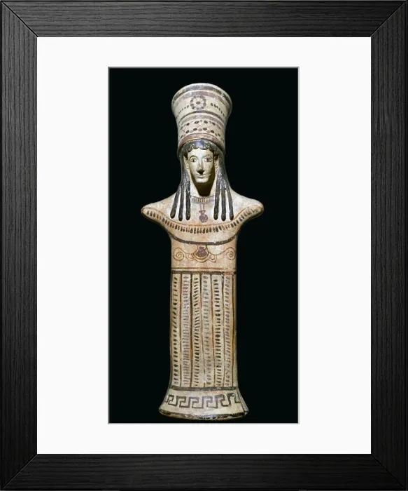 Framed Print : Terracotta statuette of a goddess Framed Print : Terracotta statuette of a goddess