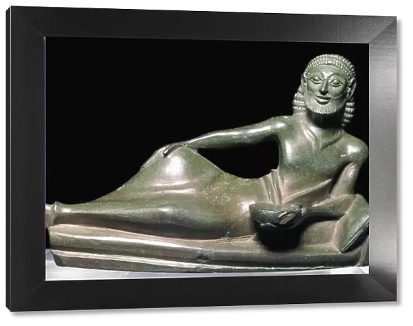 Greek bronze of a banqueter