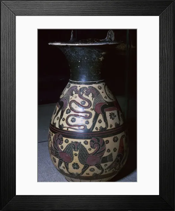Framed Print : Corinthian wine jug, 6th century BC Framed Print : Corinthian wine jug, 6th century BC