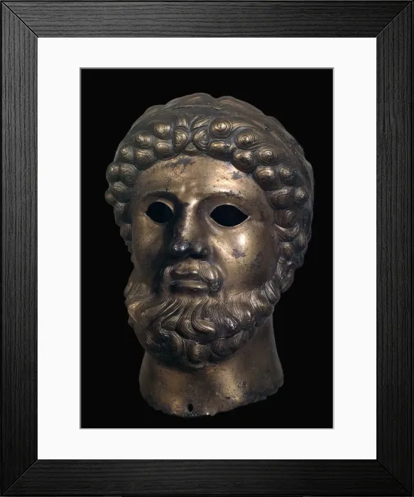 Framed Print : Romano-British bronze head, 2nd century Framed Print : Romano-British bronze head, 2nd century