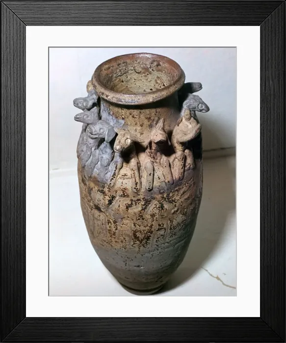 Framed Print : Vase depicting the animals of the Chinese zodiac, 6th century Framed Print : Vase depicting the animals of the Chinese zodiac, 6th century