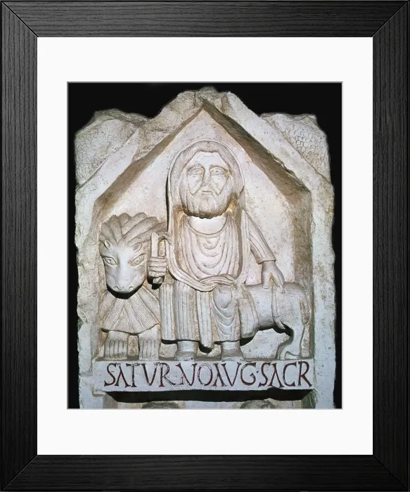 Framed Print : Detail of a Neo-Punic relief showing a priest Framed Print : Detail of a Neo-Punic relief showing a priest