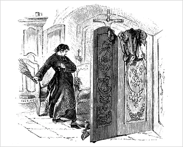 Priest whipping a penitent with a birch, c1876
