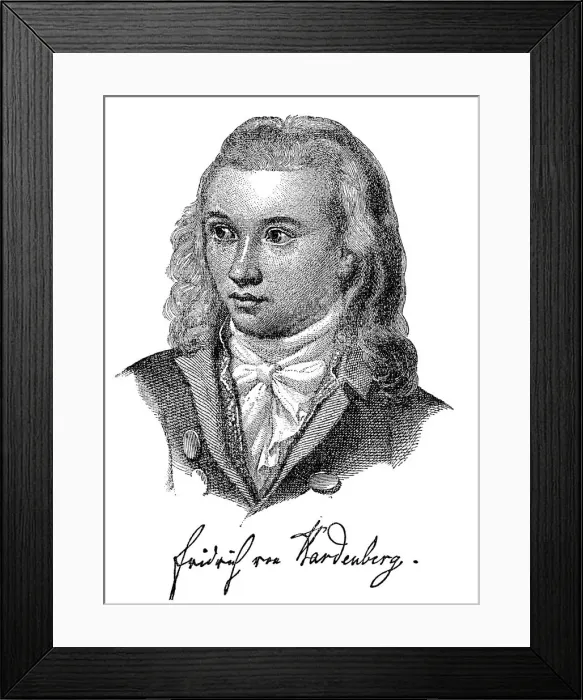 Framed Print : Novalis (1772-1801), pen-name of Friedrich von Hardenberg, German Romantic poet and novelist Framed Print : Novalis (1772-1801), pen-name of Friedrich von Hardenberg, German Romantic poet and novelist