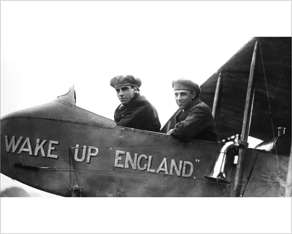 Graham White (left) and RT Gates, British pioneer aviators