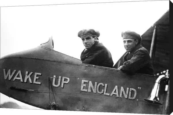 Graham White (left) and RT Gates, British pioneer aviators