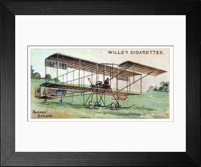 Framed Print : Henri Farman in the Farman biplane, French aviator and aircraft constructor, c1909 Framed Print : Henri Farman in the Farman biplane, French aviator and aircraft constructor, c1909