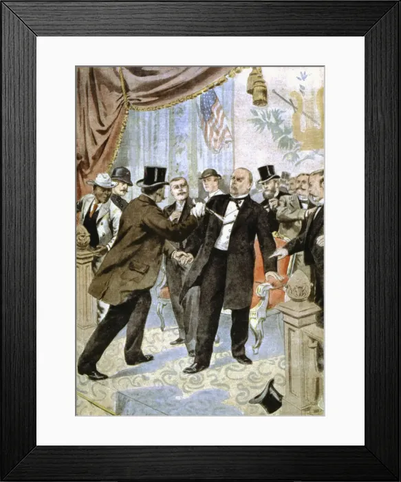 Framed Print : Assassination of William McKinley, 25th president of the USA, 1901 Framed Print : Assassination of William McKinley, 25th president of the USA, 1901
