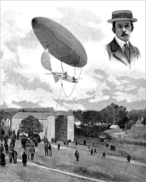 Alberto Santos-Dumont, Brazilian aviation pioneer, 1901