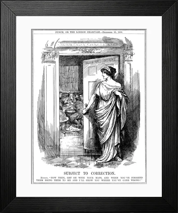 Framed Print : Subject to Correction, 1912. Artist: Leonard Raven-Hill Framed Print : Subject to Correction, 1912. Artist: Leonard Raven-Hill