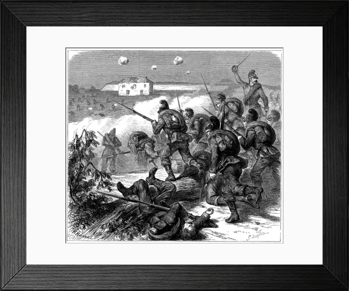 Framed Print : Bavarian troops of the Prussian army storming Bicetre, Franco-Prussian War 1870 Framed Print : Bavarian troops of the Prussian army storming Bicetre, Franco-Prussian War 1870