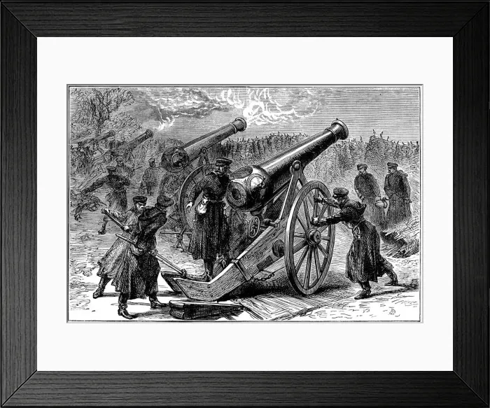 Framed Print : Prussian guns at the siege of Paris, Franco-Prussian War, January 1871 (c1880) Framed Print : Prussian guns at the siege of Paris, Franco-Prussian War, January 1871 (c1880)