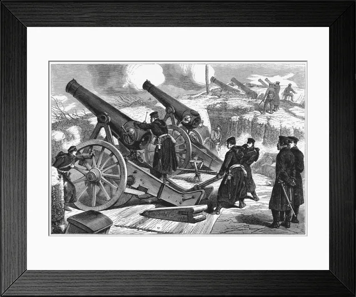 Framed Print : Prussian siege guns at the siege of Paris, Franco-Prussian War, 1871 Framed Print : Prussian siege guns at the siege of Paris, Franco-Prussian War, 1871