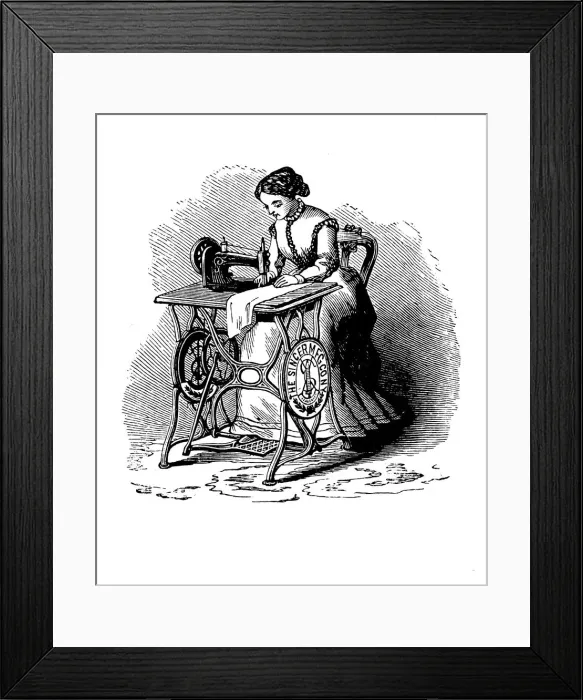 Framed Print : Sewing machine by Isaac Merritt Singer, 1880 Framed Print : Sewing machine by Isaac Merritt Singer, 1880