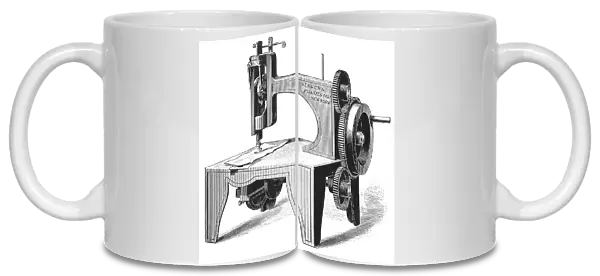 Isaac Merrit Singers first sewing machine, patented in 1851 (1880)