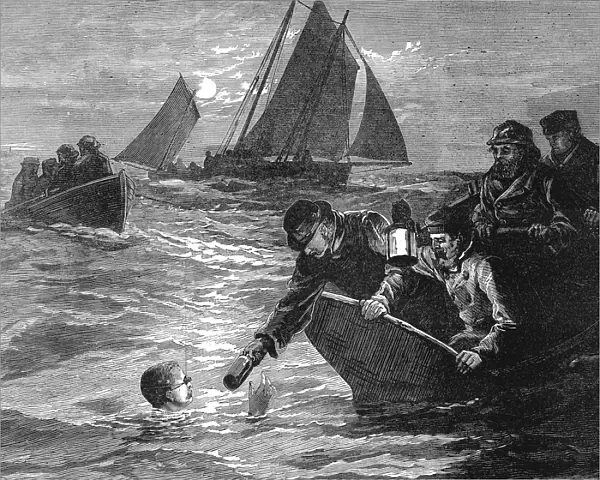 Captain Matthew Webb, the first man to swim the English Channel, 1875