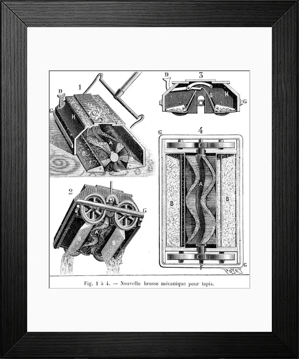 Framed Print : Bissell carpet sweeper, American, c1887 Framed Print : Bissell carpet sweeper, American, c1887