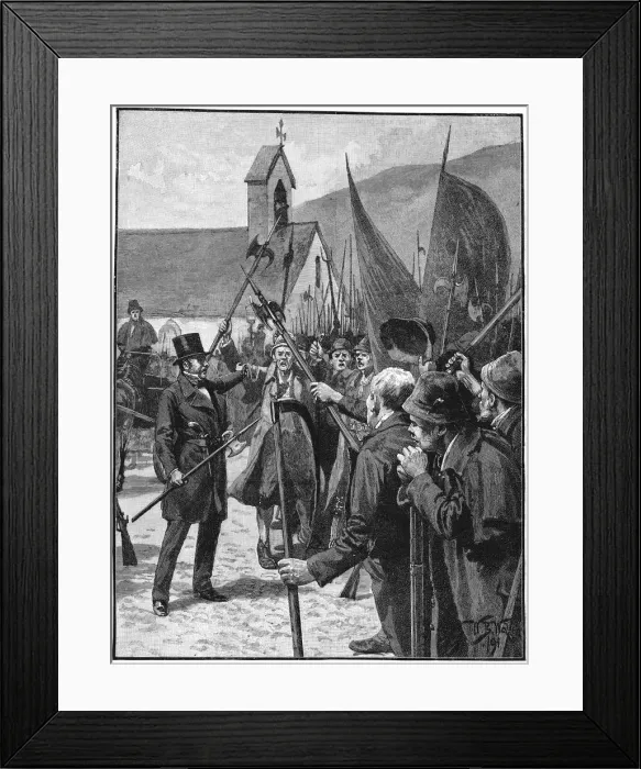 Framed Print : Irish nationalists at Mullinahone acclaiming William Smith O Brien as their leader, July 1848 Framed Print : Irish nationalists at Mullinahone acclaiming William Smith O Brien as their leader, July 1848
