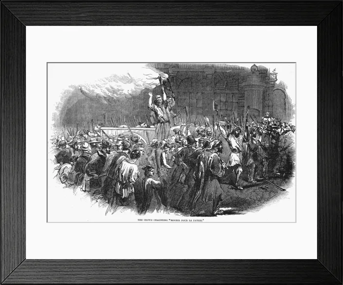 Framed Print : Chanting crowd in front of the Foreign Ministry, The July Revolution, France, February 1848 Framed Print : Chanting crowd in front of the Foreign Ministry, The July Revolution, France, February 1848
