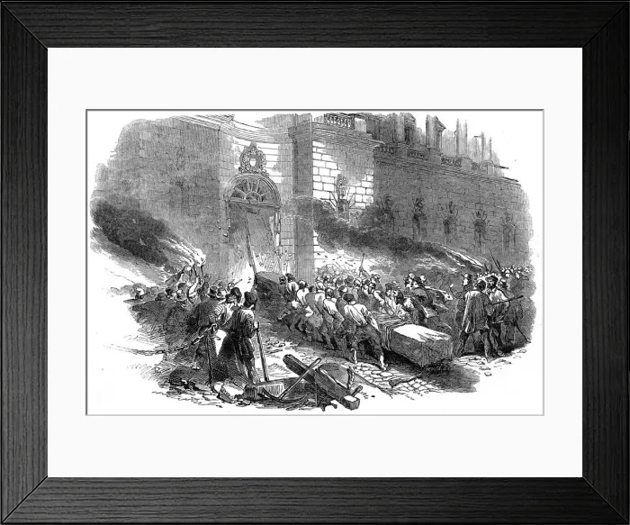 Framed Print : The crowd storming the Arsenal in Berlin, Revolution in Prussia, March 1848 Framed Print : The crowd storming the Arsenal in Berlin, Revolution in Prussia, March 1848