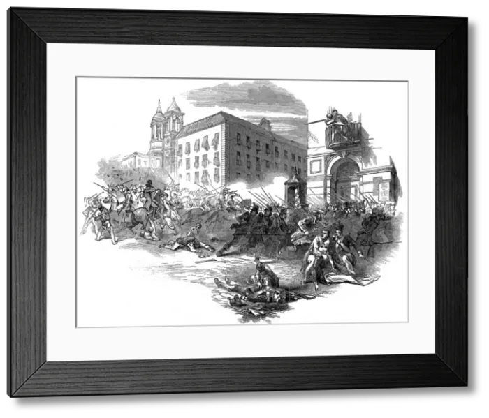 Framed Print : Disturbances in Madrid, Revolution in Spain, 1848 Framed Print : Disturbances in Madrid, Revolution in Spain, 1848
