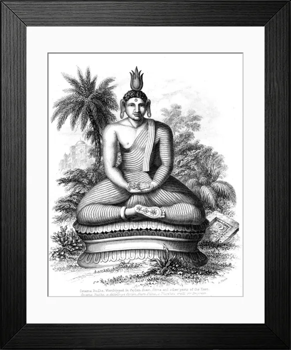 Framed Print : Cotama Buddha, 1880 Framed Print : Cotama Buddha, 1880