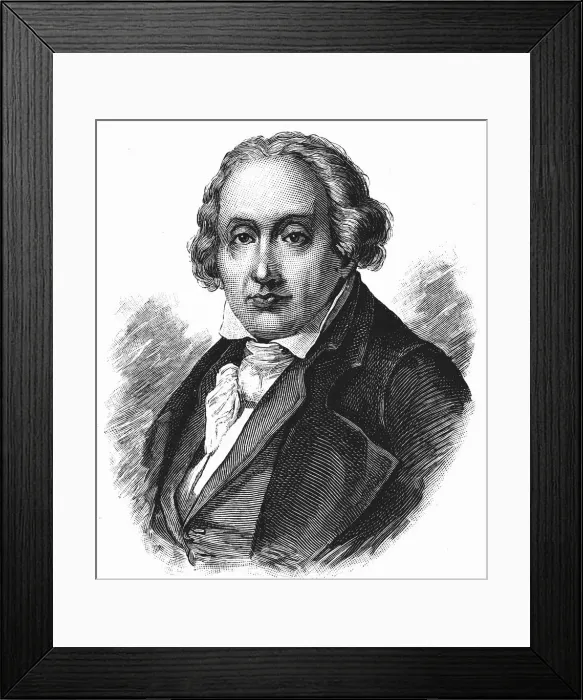 Framed Print : Joseph Marie Jacquard (1752-1834), French silk-weaver and inventor Framed Print : Joseph Marie Jacquard (1752-1834), French silk-weaver and inventor