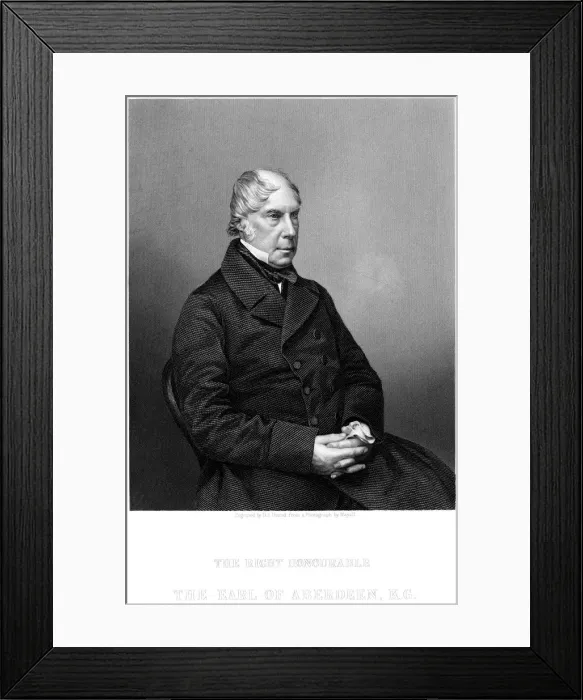 Framed Print : George Gordon, 4th Earl of Aberdeen (1784-1860), Scottish statesman, c1860. Artist: DJ Pound Framed Print : George Gordon, 4th Earl of Aberdeen (1784-1860), Scottish statesman, c1860. Artist: DJ Pound
