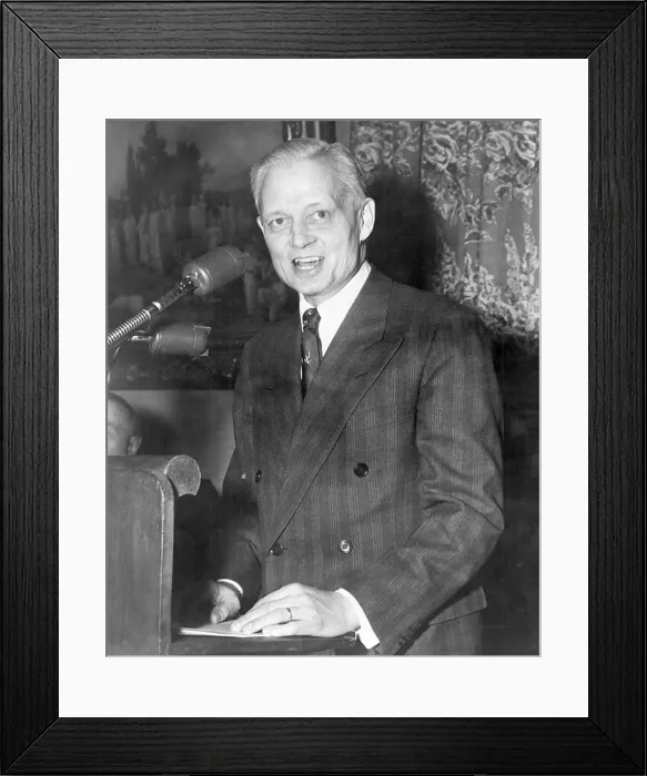Framed Print : Sherman Adams (1899-1986), American politician delivering a speech Framed Print : Sherman Adams (1899-1986), American politician delivering a speech