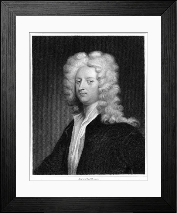 Framed Print : Joseph Addison (1672-1719), English essayist, poet, playwright and politician, 1836. Artist: J Thomson Framed Print : Joseph Addison (1672-1719), English essayist, poet, playwright and politician, 1836. Artist: J Thomson