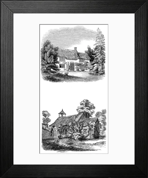 Framed Print : Joseph Addisons birthplace at Milston near Amesbury, Wiltshire Framed Print : Joseph Addisons birthplace at Milston near Amesbury, Wiltshire