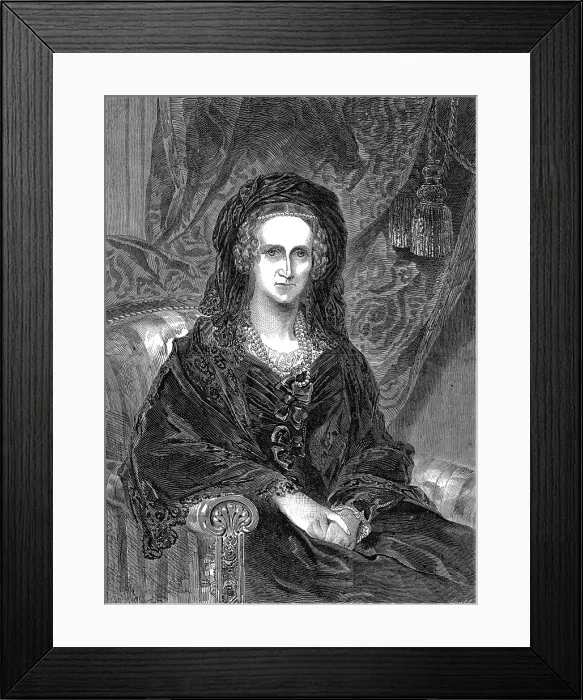Framed Print : Adelaide of Saxe-Coburg Meiningen (1792-1849), German-born Queen-consort of William IV, 1849 Framed Print : Adelaide of Saxe-Coburg Meiningen (1792-1849), German-born Queen-consort of William IV, 1849