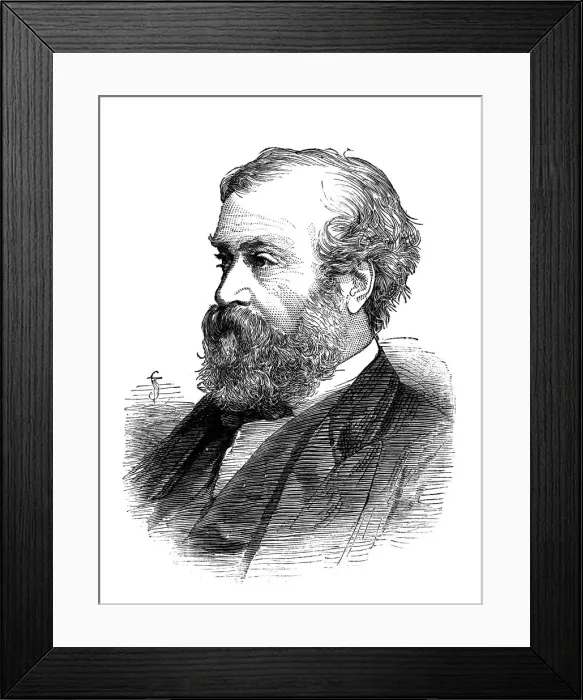 Framed Print : William Harrison Ainsworth (1805-1882), English historical novelist, 1882 Framed Print : William Harrison Ainsworth (1805-1882), English historical novelist, 1882