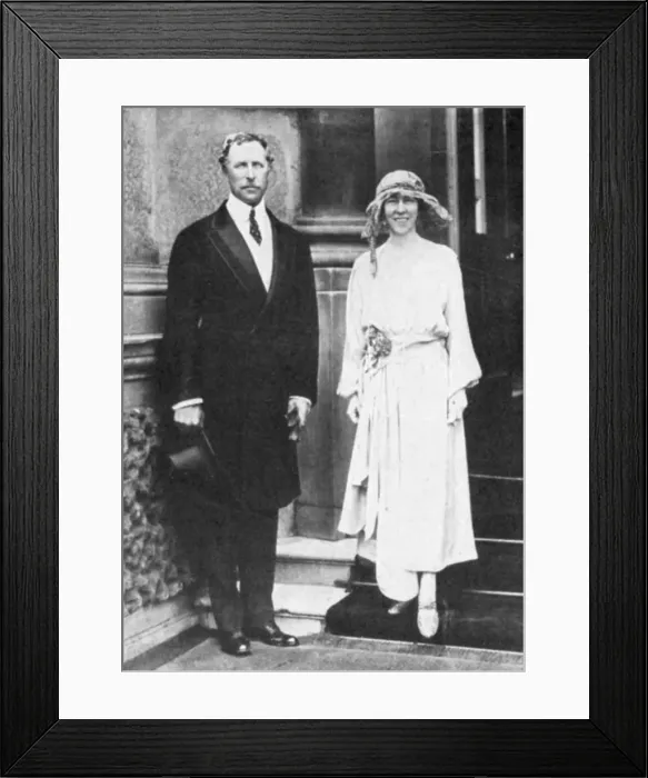 Framed Print : Albert I (1875-1934), King of the Belgians from 1909, with his consort, Queen Elisabeth Framed Print : Albert I (1875-1934), King of the Belgians from 1909, with his consort, Queen Elisabeth