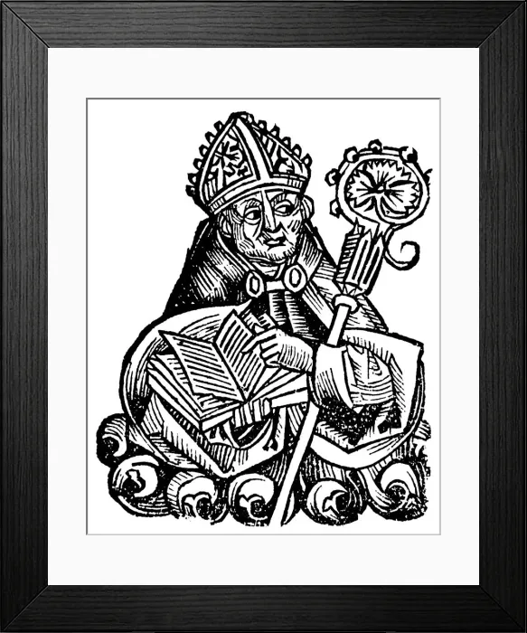 Framed Print : Albertus Magnus (c1200-1280) German-born Dominican friar, 1493 Framed Print : Albertus Magnus (c1200-1280) German-born Dominican friar, 1493