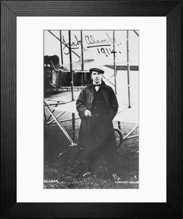 Framed Print : John Alcock (1892-1919), British aviator, 1914 Framed Print : John Alcock (1892-1919), British aviator, 1914