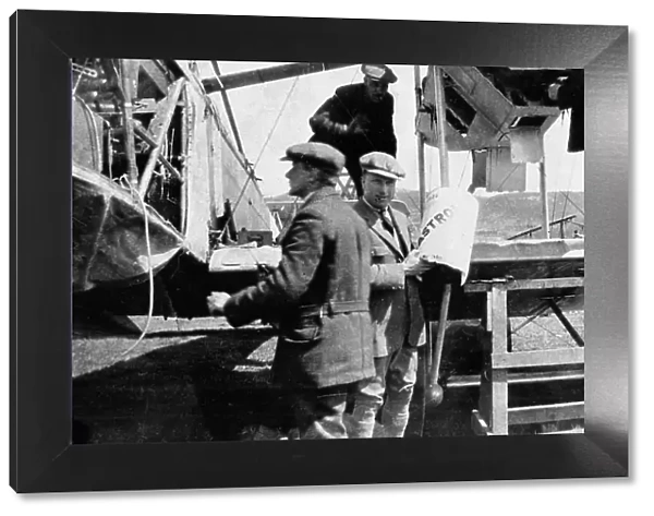 John Alcock (1892-1919) and Arthur Whitten Brown (1886-1948), British aviators, 1919