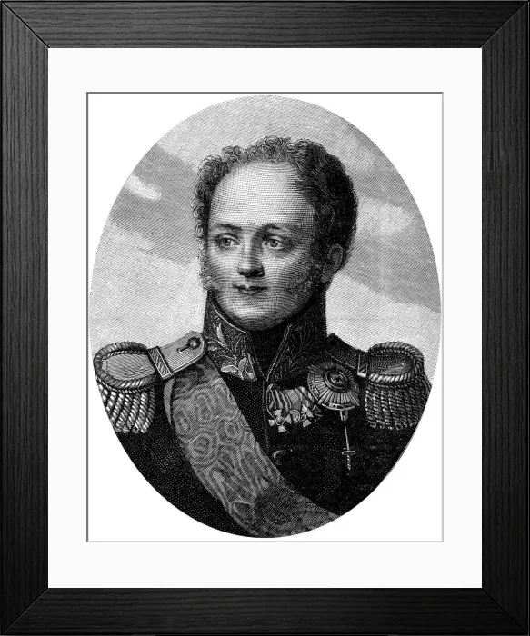 Framed Print : Alexander I (1777-1825), Tsar of Russia from 1801, in military uniform Framed Print : Alexander I (1777-1825), Tsar of Russia from 1801, in military uniform