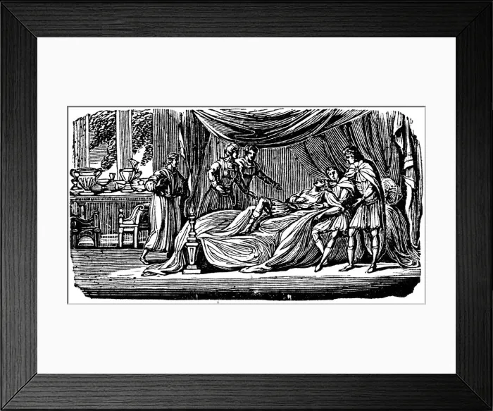 Framed Print : Alexander the Great (356-323 BC) on his deathbed, 1830 Framed Print : Alexander the Great (356-323 BC) on his deathbed, 1830