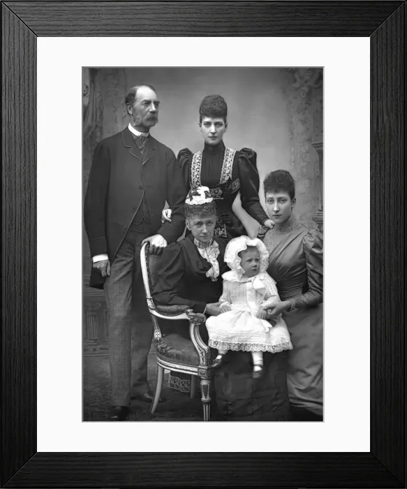 Framed Print : Alexandra (1844-1925), Princess of Wales and members of her family Framed Print : Alexandra (1844-1925), Princess of Wales and members of her family