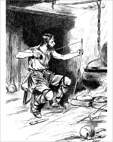 King Alfred burning the cakes, 878 (c1900)