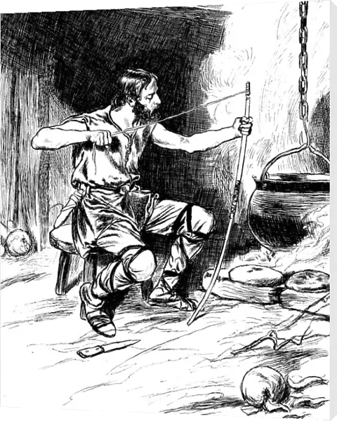King Alfred burning the cakes, 878 (c1900)