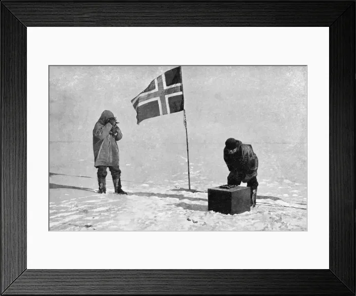 Framed Print : Roald Engelbrecht Gravning Amundsen (1872-1928), Norwegian explorer, at the South Pole, 1911 Framed Print : Roald Engelbrecht Gravning Amundsen (1872-1928), Norwegian explorer, at the South Pole, 1911
