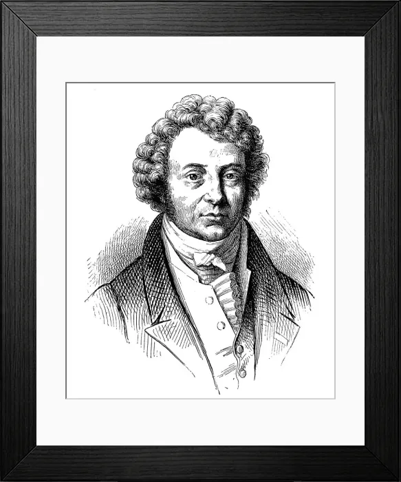 Framed Print : Andre-Marie Ampere (1775-1836), French mathematician and physicist, 19th century