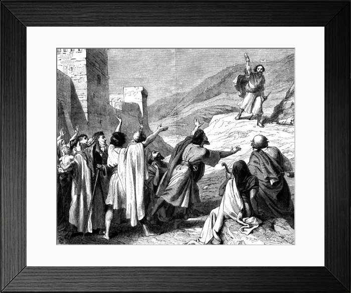 Framed Print : How beautiful upon the mountains are the feet of him that bringeth good tidings, c1860 Framed Print : How beautiful upon the mountains are the feet of him that bringeth good tidings, c1860
